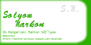 solyom markon business card